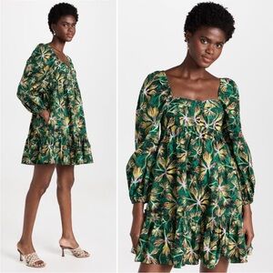 Ulla Johnson Dress Alita Mini in Tigerlily Green